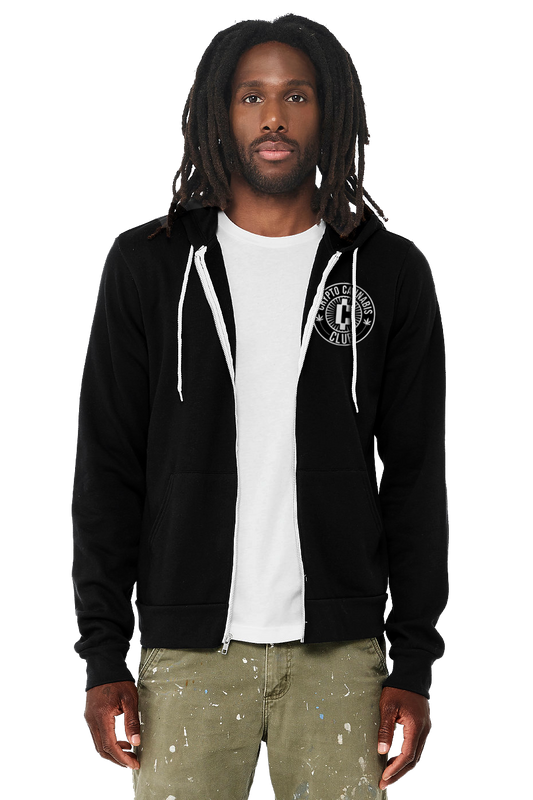 Crypto Canna Classic Puff Print Zip up Hoodie